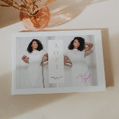 Modern stijlvol | 3 Foto Monogram Afstuderen Gastenboek