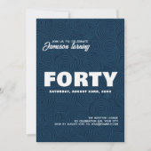 Modern stijlvol | 40e verjaardag foto kaart (Voorkant)