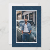 Modern stijlvol | 40e verjaardag foto kaart (Achterkant)