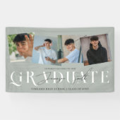 Modern stijlvol 4 foto Afstuderen Spandoek (Horizontaal)