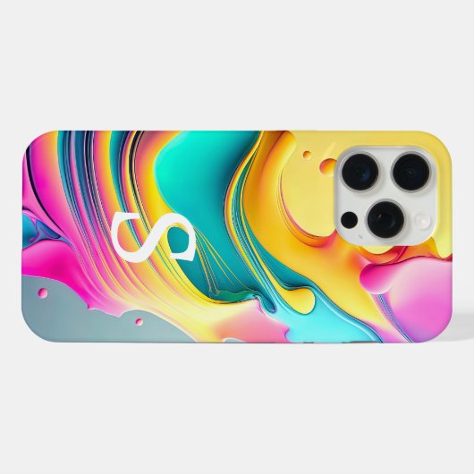 Modern stijlvol aangepast monogram Abstract patroo iPhone Hoesje (Achterkant horizontaal)