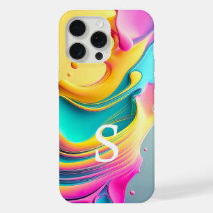 Modern stijlvol aangepast monogram Abstract patroo iPhone 15 Pro Max Case