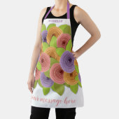 Modern Stijlvol, aangepast Schort in Floral Script (Insitu)