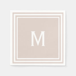 Modern stijlvol, aangepast zwart monogram servetten