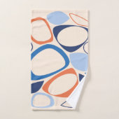 Modern stijlvol abrikozenblauw crème Abstract patr Bad Handdoek (Handdoek)