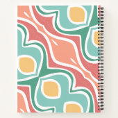 Modern Stijlvol Abstract Mint Green Spiral Notitie Notitieboek (Achterkant)
