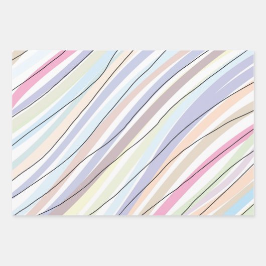 Modern stijlvol Abstract pasteelontwerp Inpakpapier Vel (Voorkant)