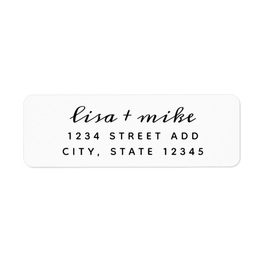 Modern stijlvol adres voor weddenschappen etiket (Voorkant)
