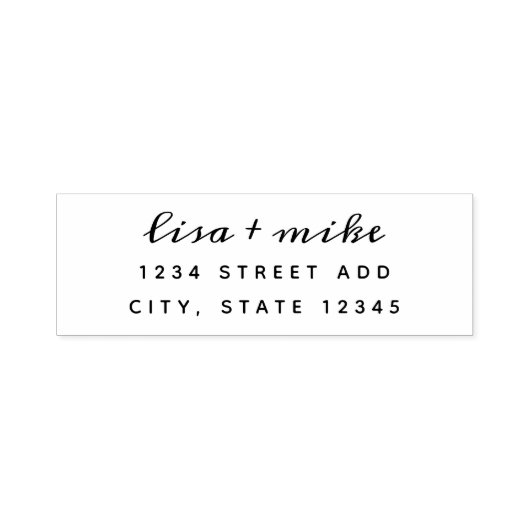 Modern stijlvol adres voor weddenschappen zelfinktende stempel (Design)