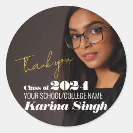 Modern Stijlvol Afstudeerfeest bericht Ronde Sticker