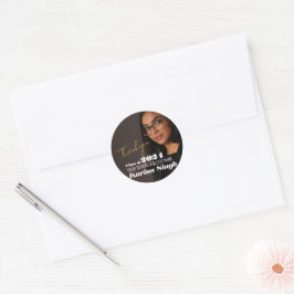 Modern Stijlvol Afstudeerfeest bericht Ronde Sticker