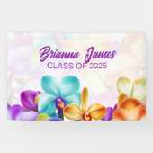 Modern stijlvol afstudeerfeest spandoek (Horizontaal)