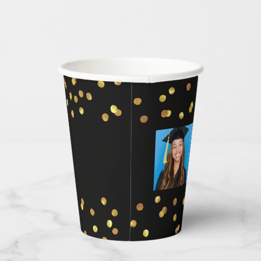 Modern stijlvol Afstuderen fotoafstudeerfeest Papieren Bekers (Rechts)