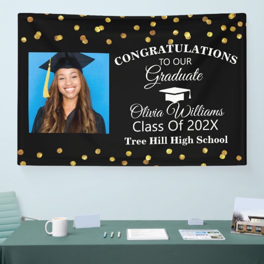 Modern stijlvol Afstuderen fotoafstudeerfeest Spandoek (Beurs)