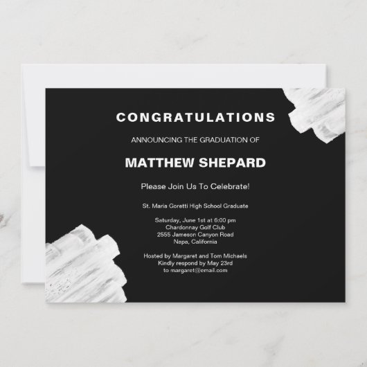 Modern stijlvol  Afstuderen Kaart (Achterkant)