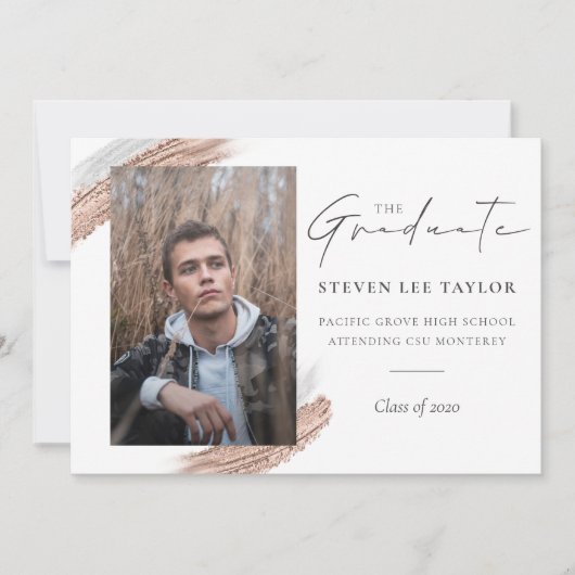 Modern stijlvol  Afstuderen Kaart (Voorkant)