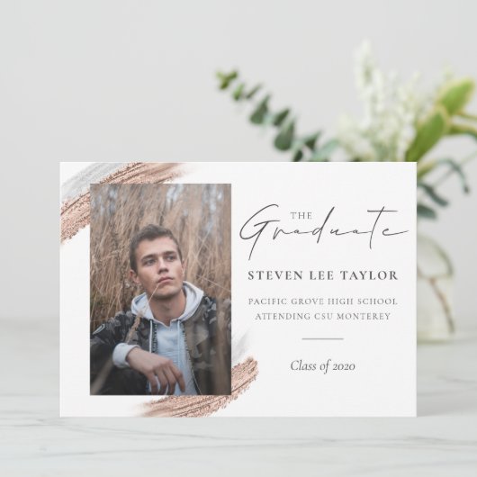 Modern stijlvol  Afstuderen Kaart (Staand voorkant)