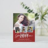 Modern stijlvol Afstuderen Klasse 4 Foto Briefkaart (Staand voorkant)