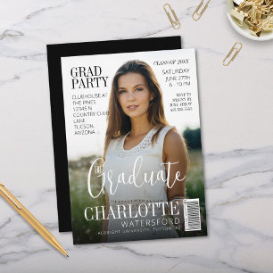 Modern Stijlvol Afstuderen Magazine Hoesje Afstude Kaart