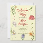 Modern Stijlvol afstuderen van wilde bloemen Kaart (Voorkant)