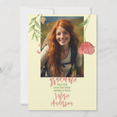 Modern Stijlvol afstuderen van wilde bloemen Kaart (Achterkant)