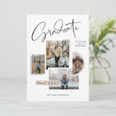 Modern stijlvol Afstuderen Vier Afstudeerder voor  Kaart (Staand voorkant)