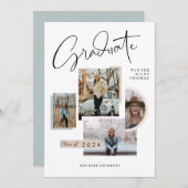 Modern stijlvol Afstuderen Vier Afstudeerder voor  Kaart (Voorkant / Achterkant)