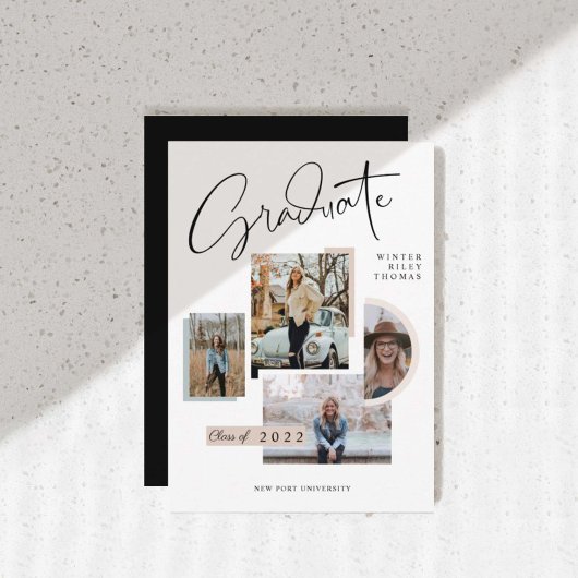 Modern stijlvol Afstuderen Vier Afstudeerder voor  Kaart