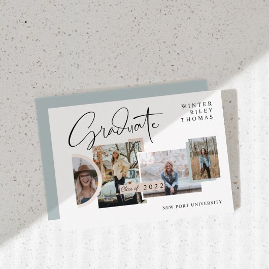 Modern stijlvol Afstuderen Vier Afstudeerder voor  Kaart