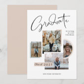 Modern stijlvol Afstuderen Vier Afstudeerder voor  Kaart (Voorkant / Achterkant)