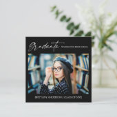 Modern Stijlvol Afstuderen voor inkt met kalligraf Aankondiging (Staand voorkant)