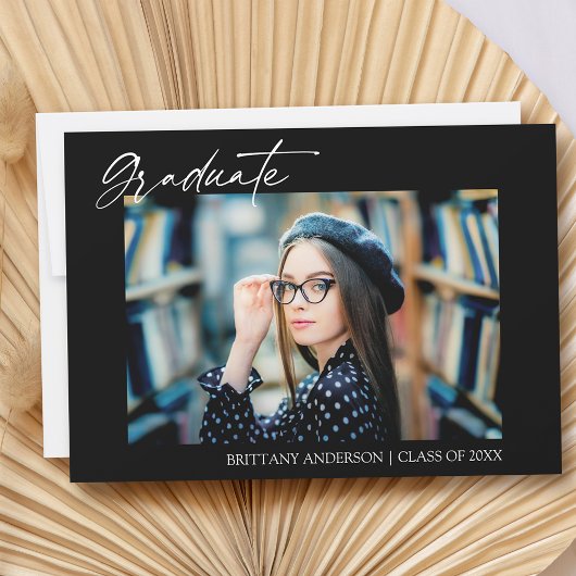 Modern stijlvol Afstuderen voor kalligrafie-inkt Aankondiging