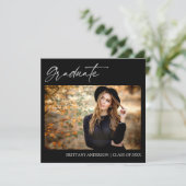 Modern stijlvol Afstuderen voor kalligrafie-inkt Aankondiging (Staand voorkant)