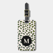 Modern stijlvol Bagagelabel met monogram (Voorkant verticaal)