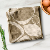 Modern stijlvol beige crème Abstract patroon Theedoek