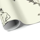 Modern stijlvol beige paardrijden toilet cadeaupapier (Rol Hoek)