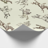 Modern stijlvol beige paardrijden toilet cadeaupapier (Hoek)