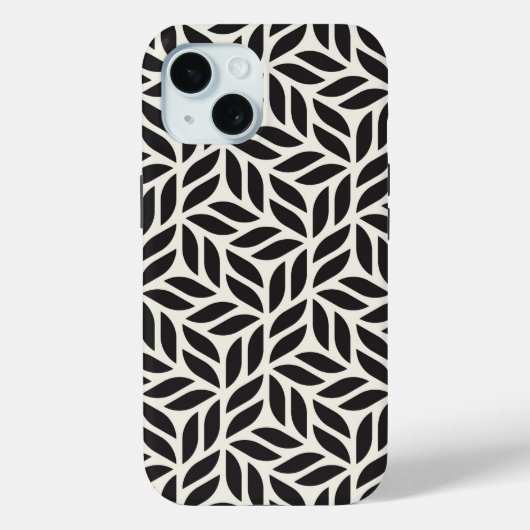 Modern stijlvol bladpatroon Case-Mate iPhone case (Achterkant)
