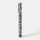 Modern stijlvol bladpatroon iPhone 15 case (Linkerkant)