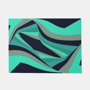 Modern stijlvol blauw Aqua Blauwgroen Turquoise Gr Deurmat