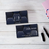 Modern stijlvol blauw en wit, professioneel bedrij visitekaartje