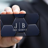 Modern stijlvol blauw en wit, professioneel bedrij visitekaartje