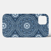 Modern stijlvol blauw Mandala Eenvoudig patroon Case-Mate iPhone Case (Achterkant (horizontaal))