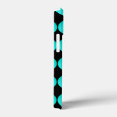 Modern stijlvol blauw patroon Case-Mate iPhone case (Achterkant / Rechts)