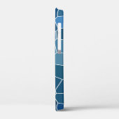 Modern stijlvol blauw patroon Case-Mate iPhone case (Achterkant / Links)