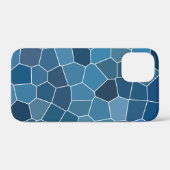 Modern stijlvol blauw patroon Case-Mate iPhone case (Achterkant (horizontaal))
