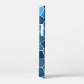 Modern stijlvol blauw patroon Case-Mate iPhone case (Achterkant / Rechts)