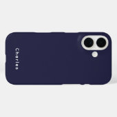 Modern Stijlvol Blauw Vet Monogram Mannelijk Case-Mate iPhone Case (Achterkant (horizontaal))