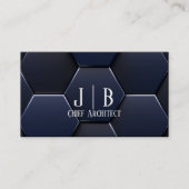 Modern stijlvol blauw wit, professionele QR-code Visitekaartje (Voorkant)