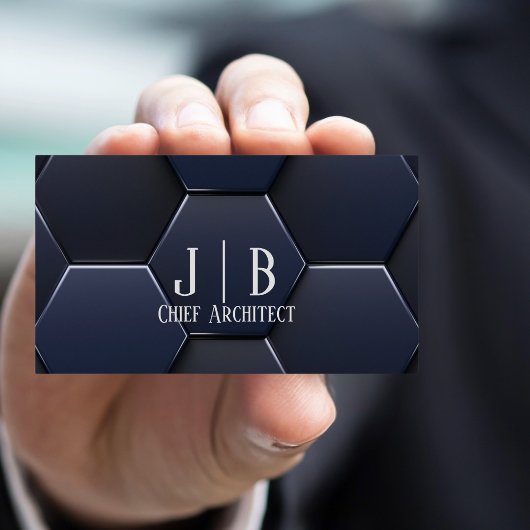 Modern stijlvol blauw wit, professionele QR-code Visitekaartje